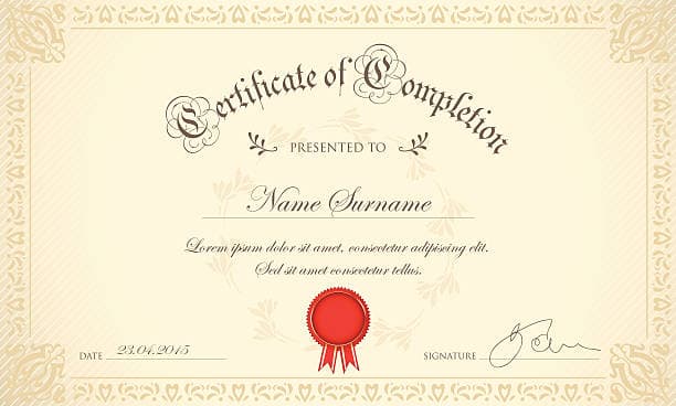 Certificate Excellence